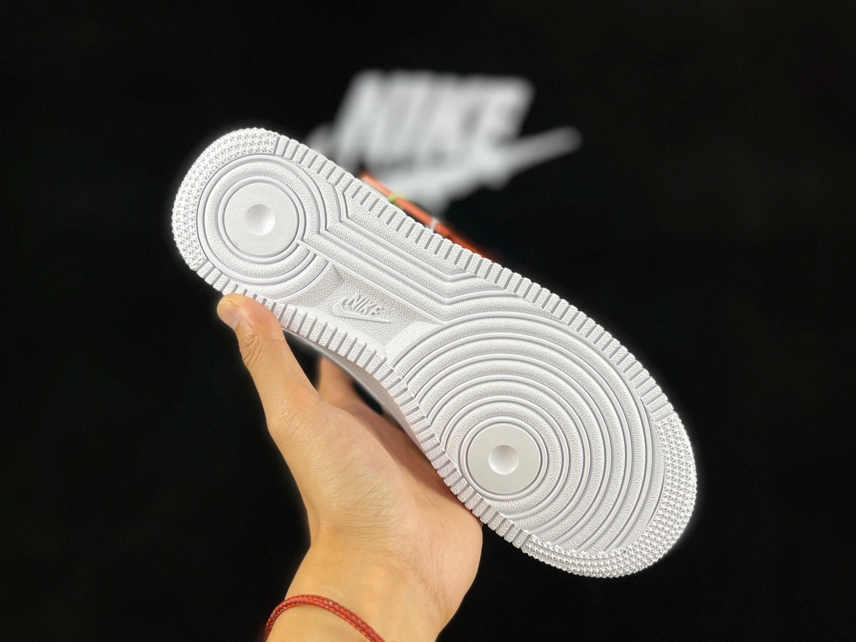 NIKE Air Force 1 Low 'white - - Red Hiking Buckle' - Black Unisex Streetwear Limited Edition - **Nike Air Force 1 Low 'White/Black/Red Hiking Buckle'** The Nike Air Force 1 Low 'White/Black/Red