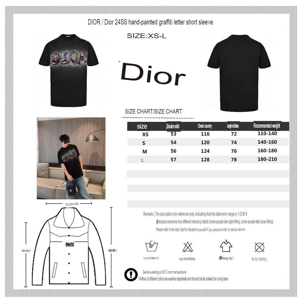 Dior Artistic Logo T-Shirt (Black) - logo - replica sneakers