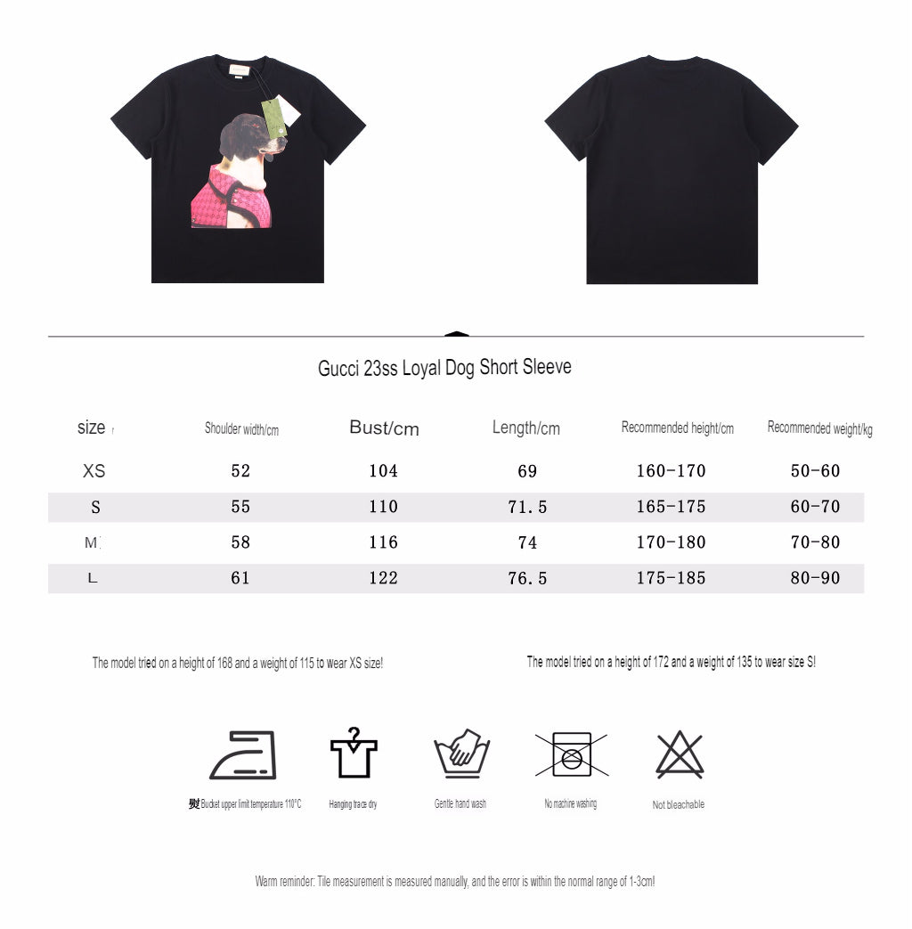 Gucci Dog Print T-Shirt in Black - logo - replica sneakers