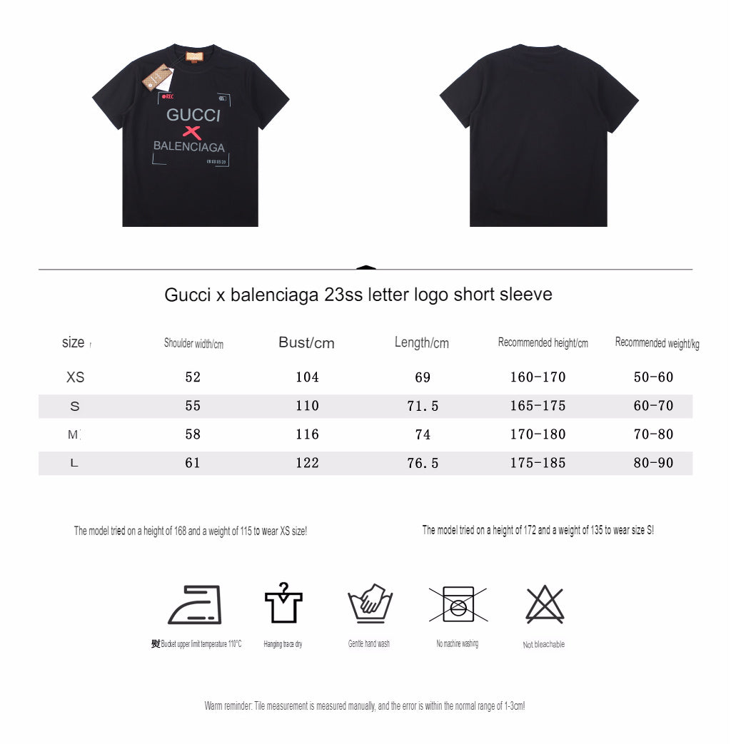 Gucci x Balenciaga Collaboration T-Shirt - logo - replica sneakers