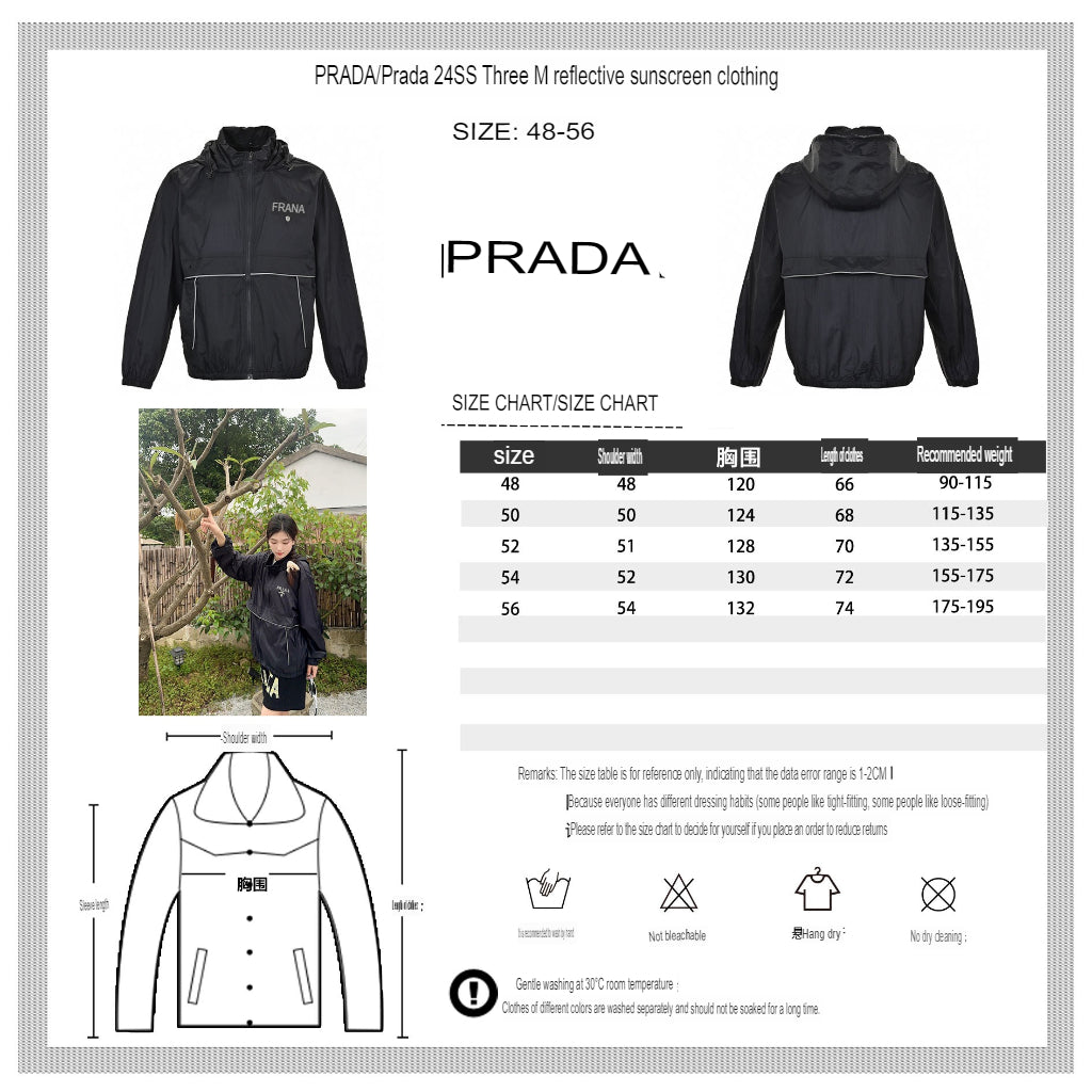 Prada Lightweight Hooded Jacket - Black - logo - replica sneakers