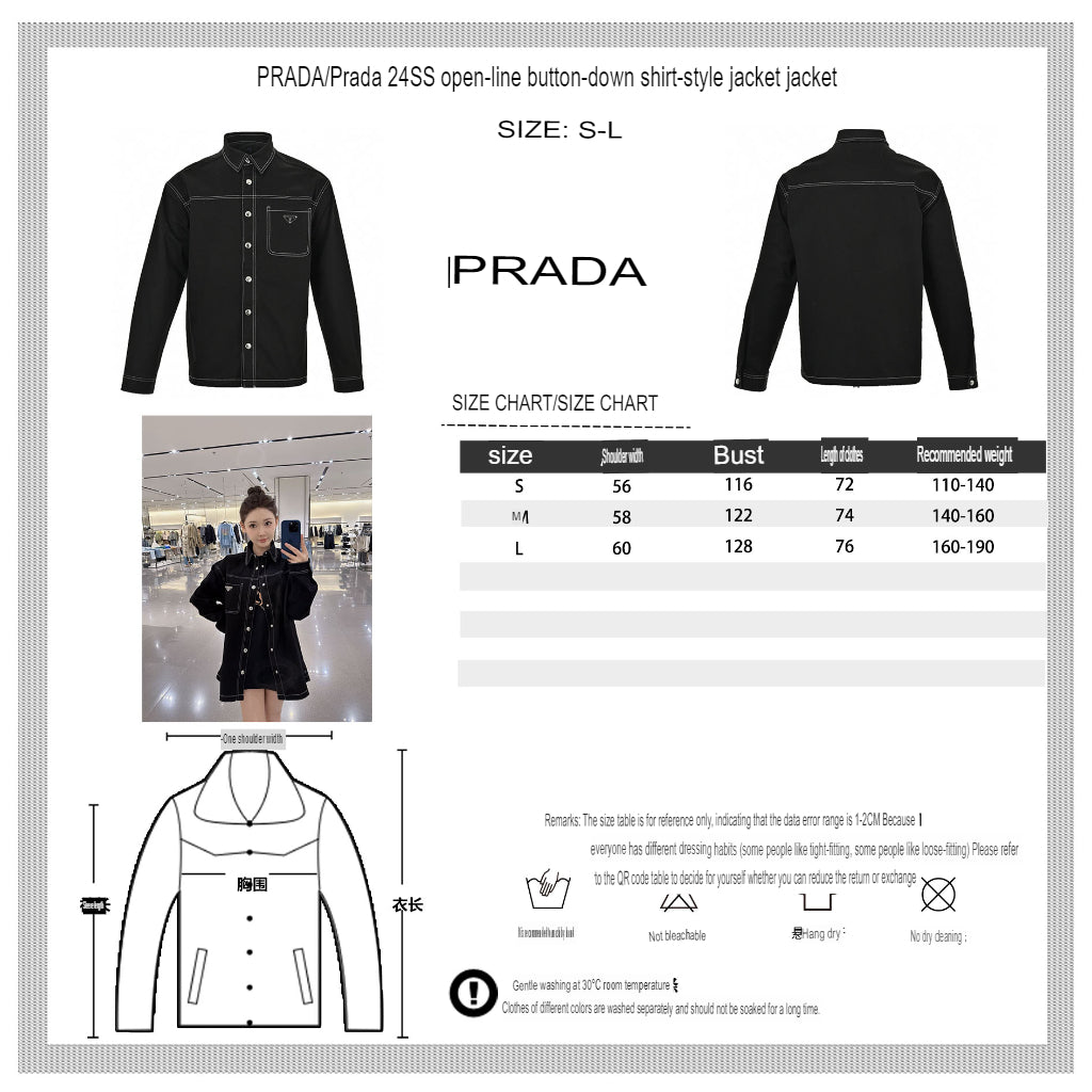 Prada Black Button-Up Shirt - logo - replica sneakers