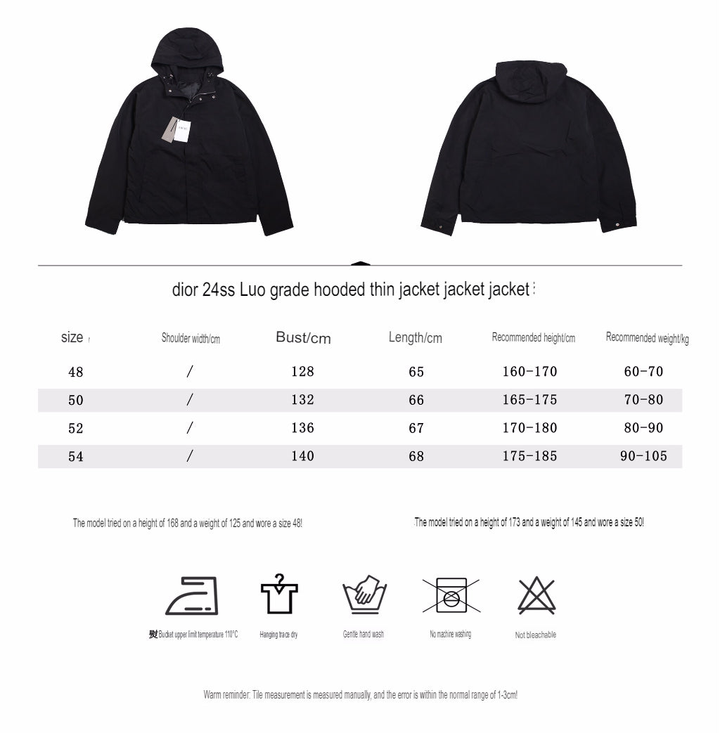 Dior Black Hooded Jacket - logo - replica sneakers