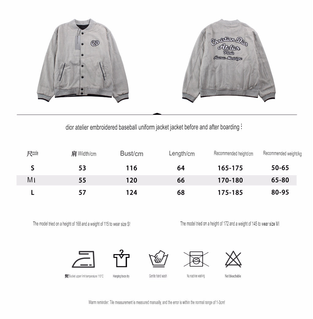 Dior Striped Bomber Jacket - Grey - logo - replica sneakers