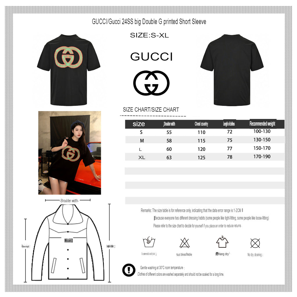 Gucci Multicolor Interlocking G Logo Black T-Shirt - logo - replica sneakers