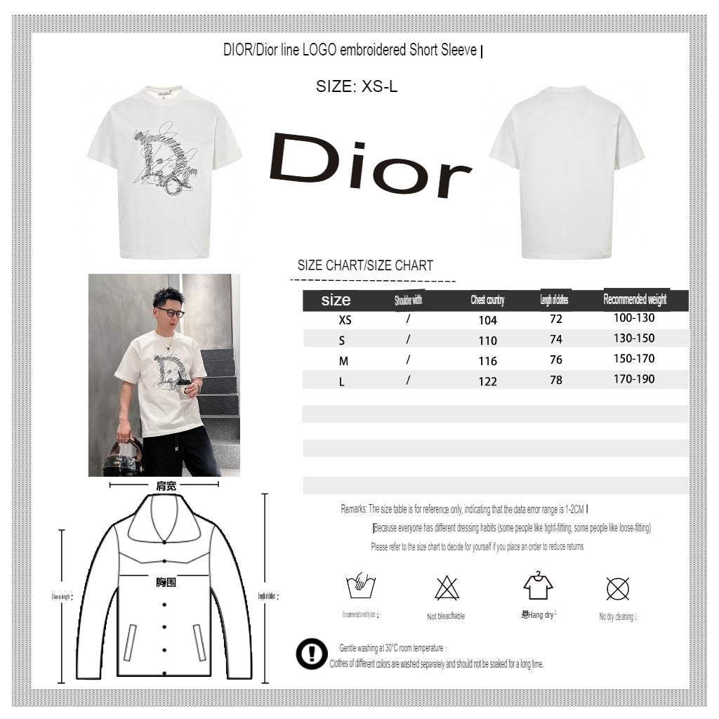 Dior Scribble Design T-Shirt - logo - replica sneakers
