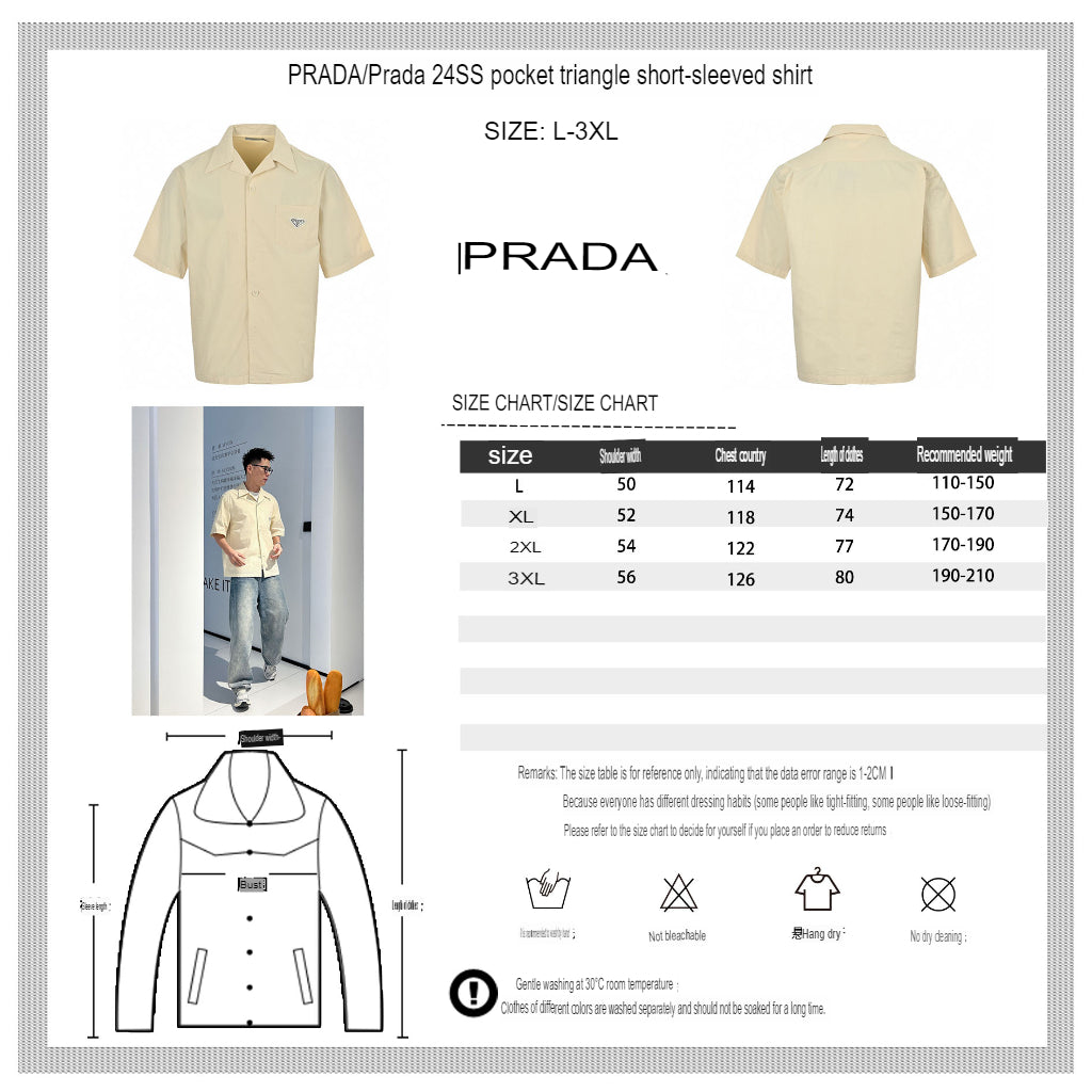 Prada Short-Sleeve Button-Up Shirt - logo - replica sneakers
