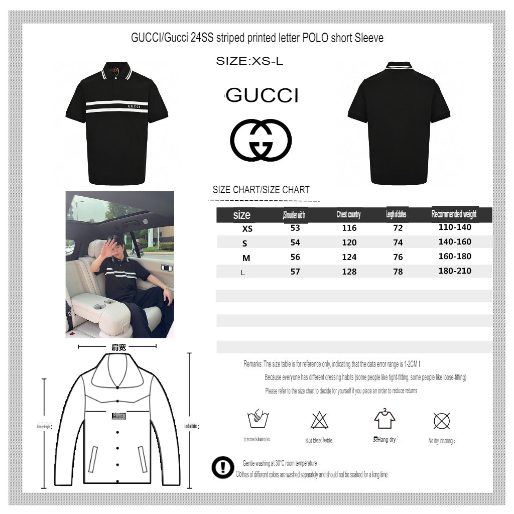 Gucci Striped Logo Polo Shirt (Black) - logo - replica sneakers