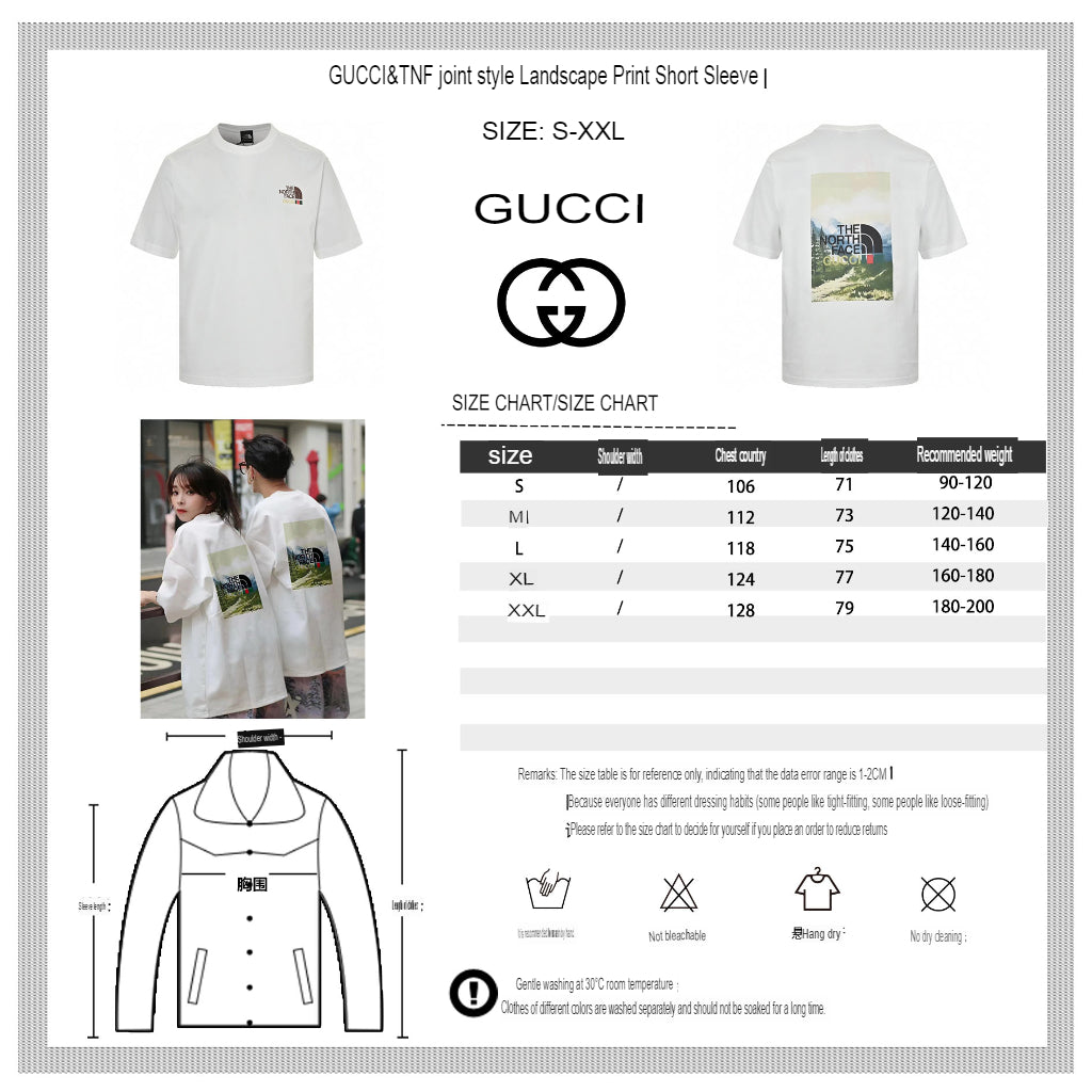 The North Face x Gucci Nature Print T-Shirt - logo - replica sneakers