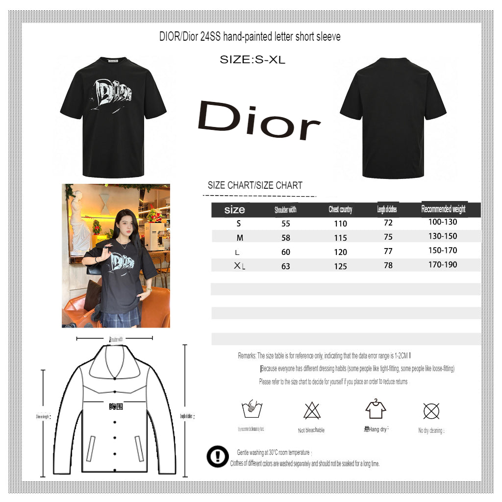 Dior Black T-Shirt with Bold Logo - logo - replica sneakers