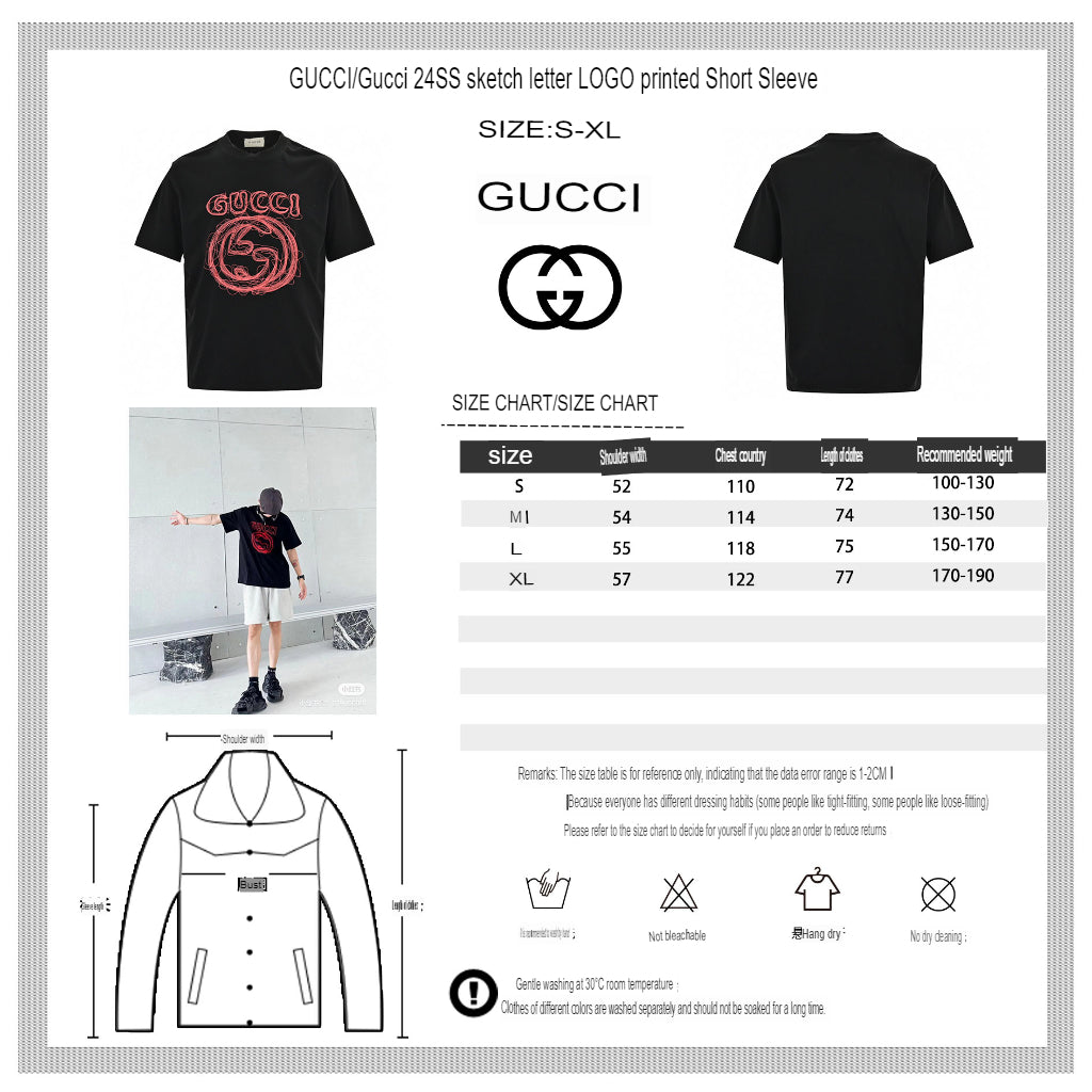 Gucci T-Shirt - Scribble Logo - logo - replica sneakers