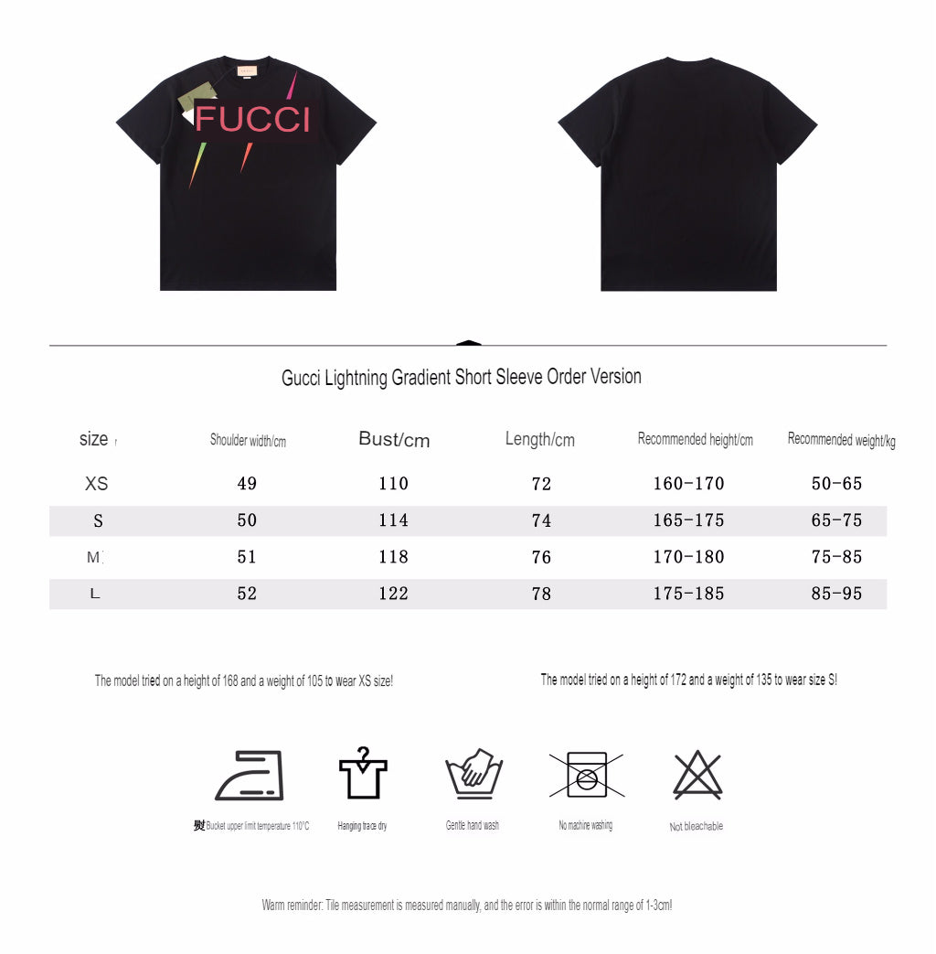 Gucci Rainbow Lightning T-Shirt (Black) - logo - replica sneakers