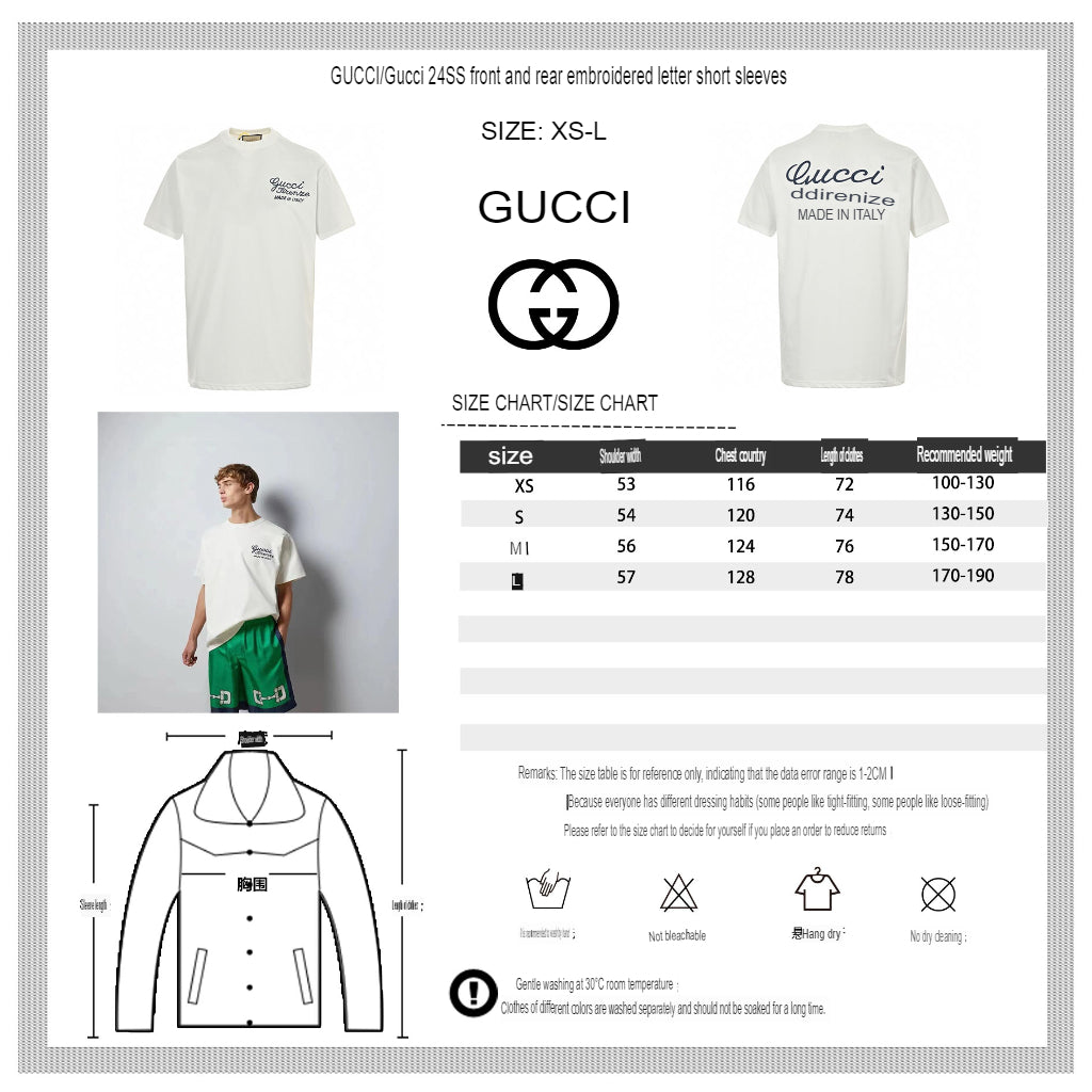 Gucci White T-Shirt with Script Logo - logo - replica sneakers