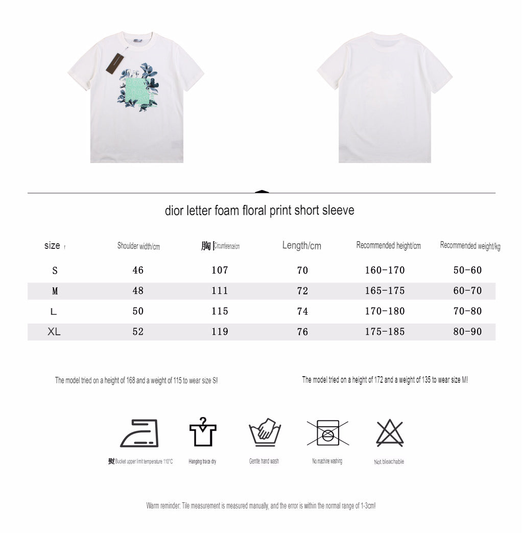 Dior T-Shirt with Floral Graphic Design - logo - replica sneakers