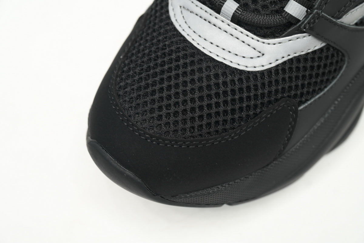 DIOR B22 Silver Sneakers - Black Unisex Streetwear Limited Edition
