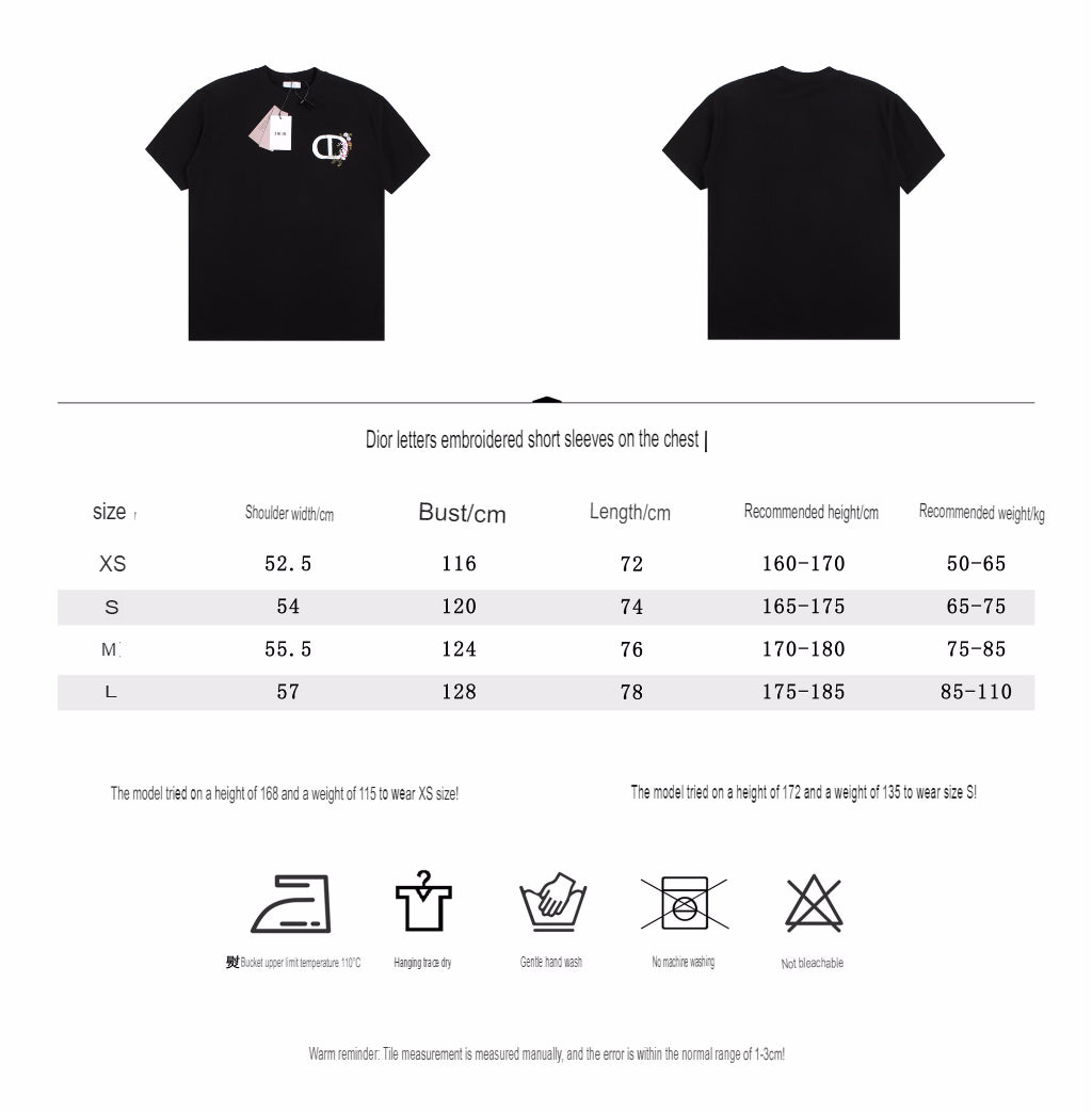 Dior T-Shirt with Floral CD Logo - logo - replica sneakers