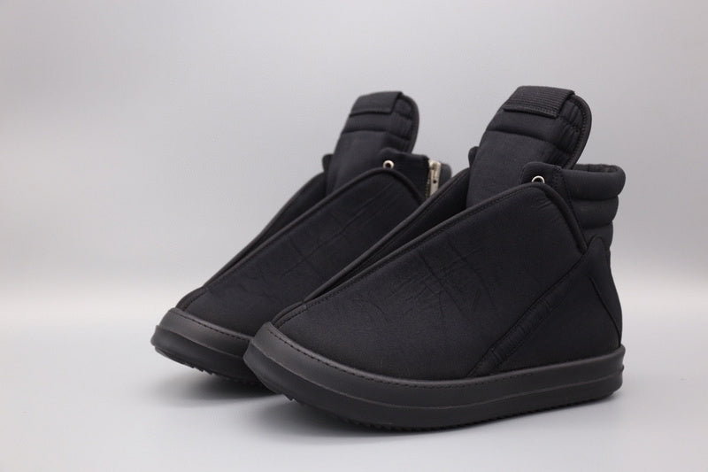 Rick Owens Black High-Top Wrap Sneakers - box - replica sneakers