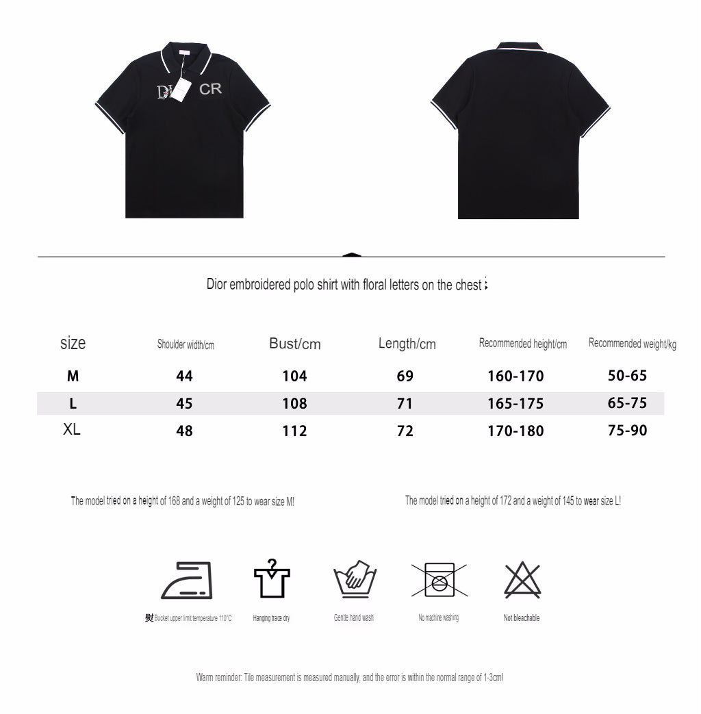 Dior Polo Shirt with Floral Logo Design - logo - replica sneakers