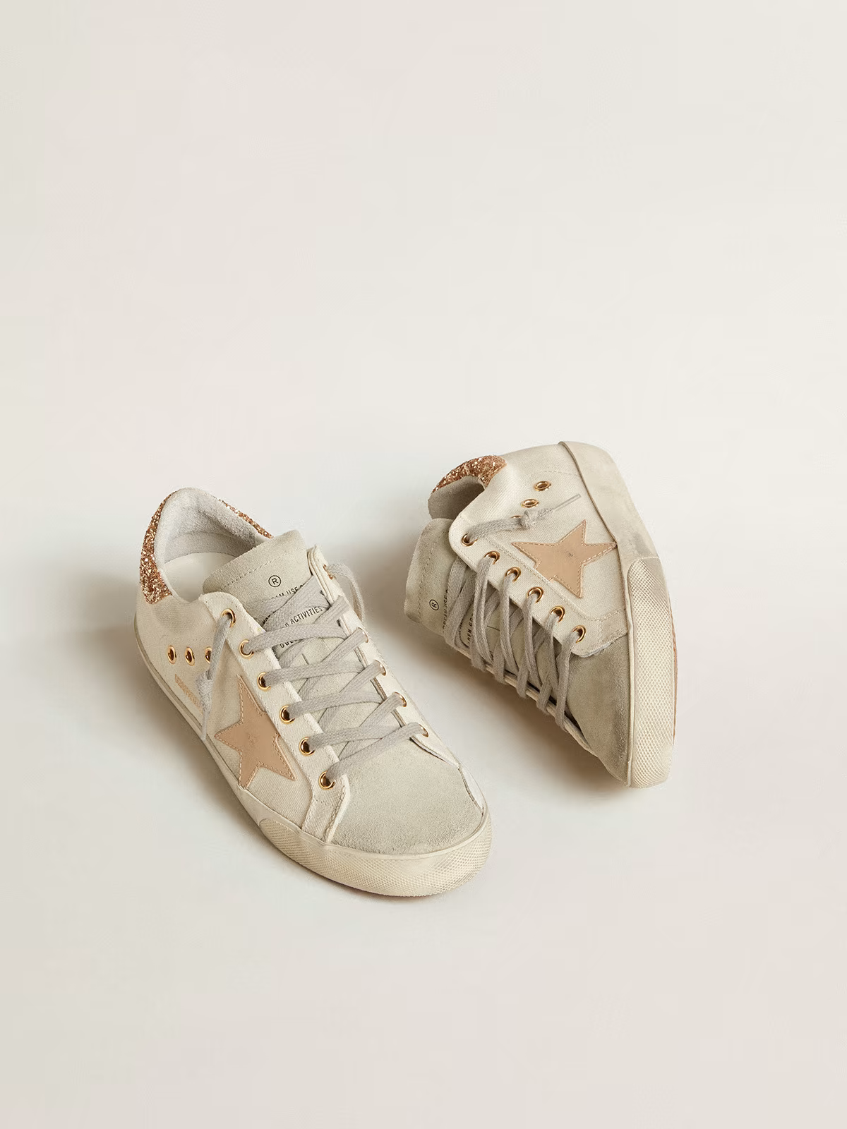 Golden Goose Private Edit Glitter Heel Sneaker - Beige Unisex Streetwear Limited Edition