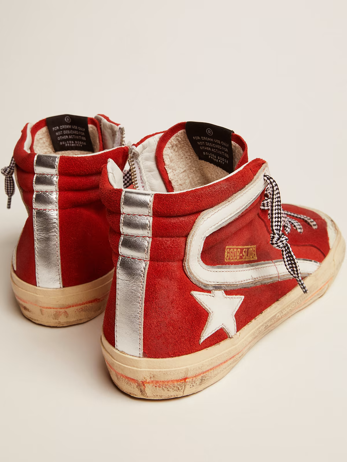 Golden Goose Slide High-top Canvas Sneaker - Red Unisex Streetwear Limited Edition