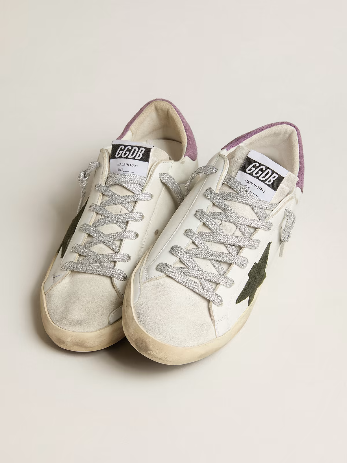 Golden Goose Super-star Olive Python Sneaker - White Unisex Streetwear Limited Edition