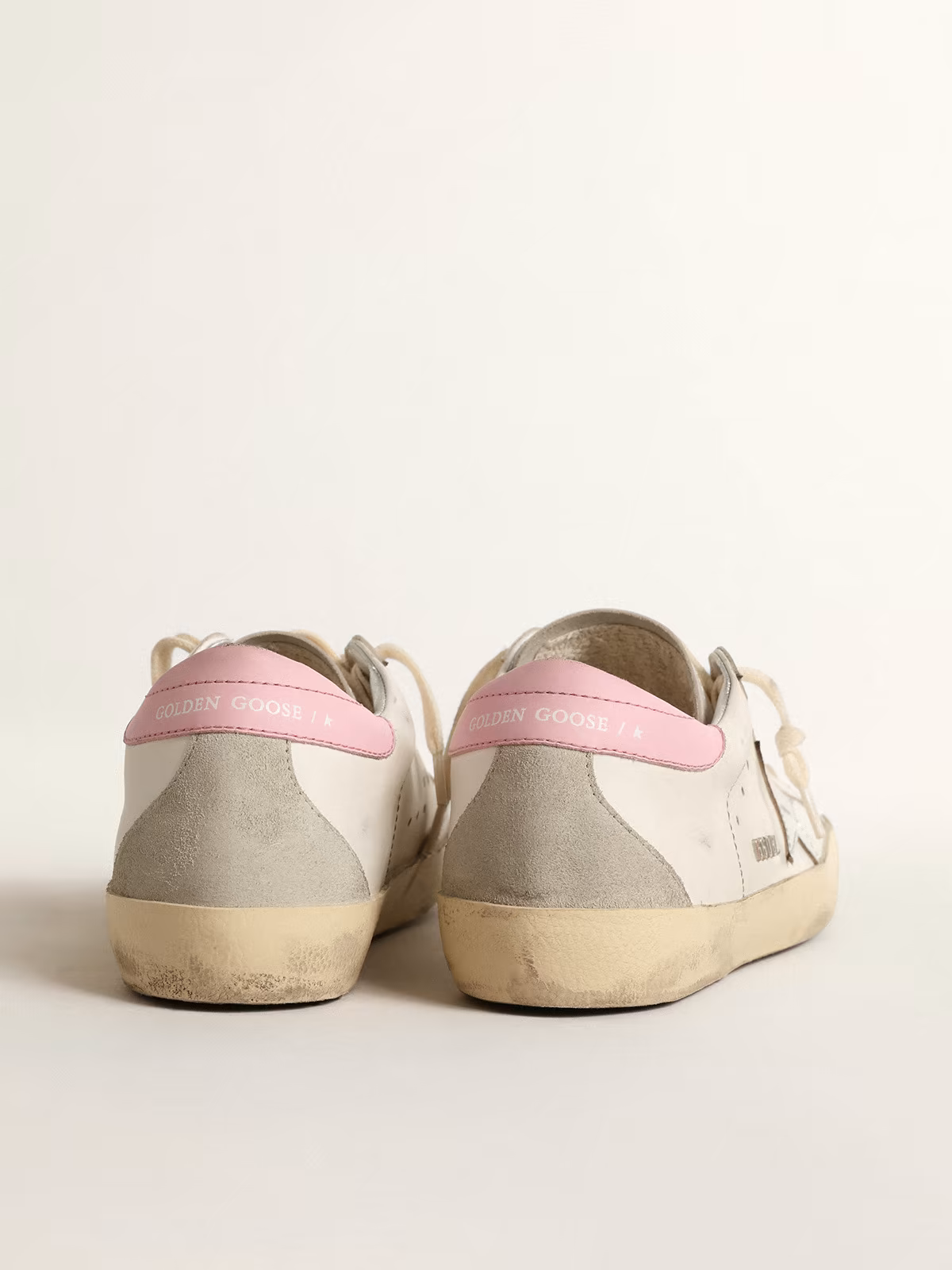 Golden Goose Super-star & Pink Sneaker - White Unisex Streetwear Limited Edition