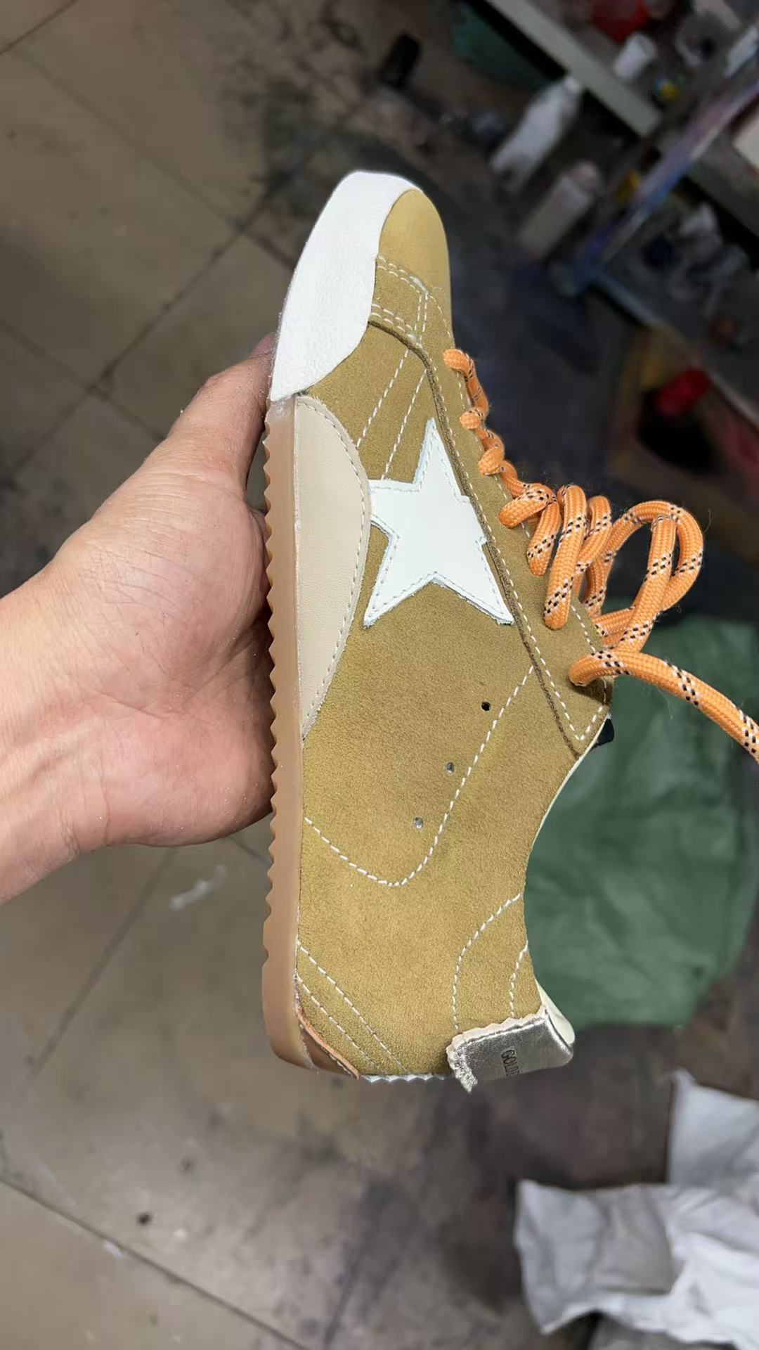 Golden Goose Truestar Sneaker Tan Suede - White Unisex Streetwear Limited Edition
