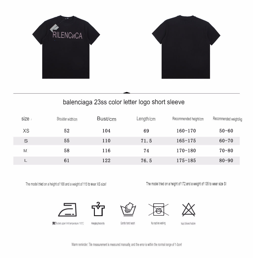 BALENCIAGA FRANCE GRADIENT LOGO T-SHIRT - logo - replica sneakers
