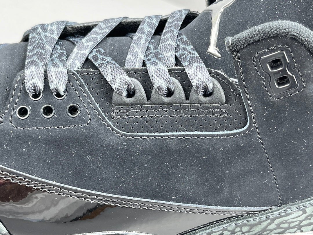 AIR JORDAN 3 RETRO BLACK CAT - detail shot