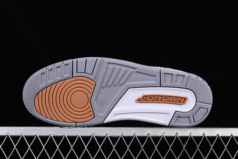 AIR Jordan Retro 3 White - Grey - - Blue Sneakers - Black Unisex Streetwear Limited Edition