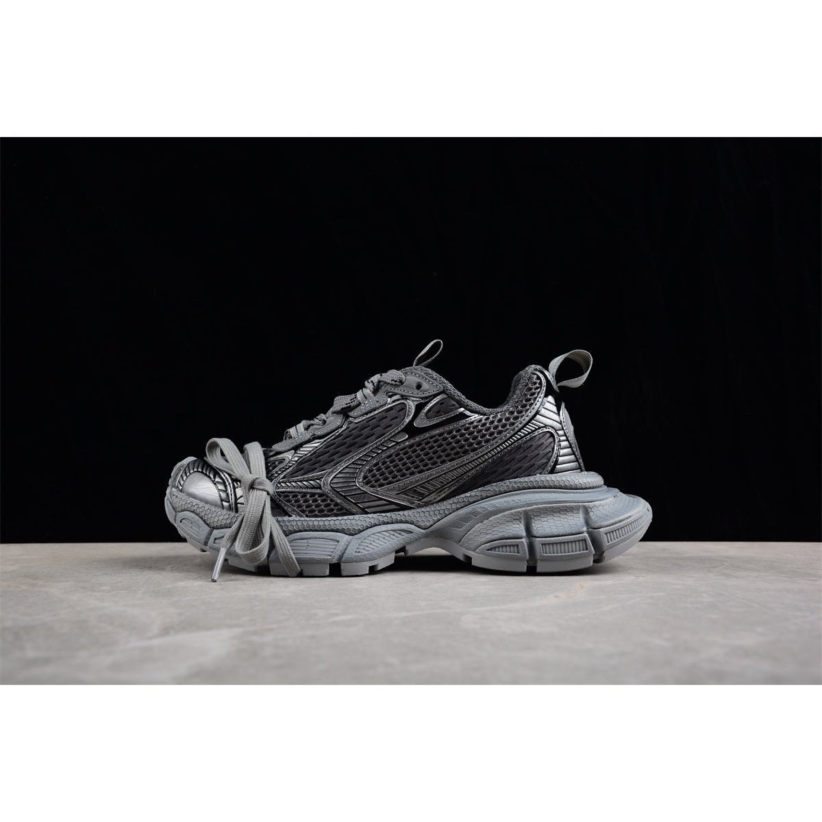 BALENCIAGA 3XL x BAL GREY WORN OUT - logo - replica sneakers