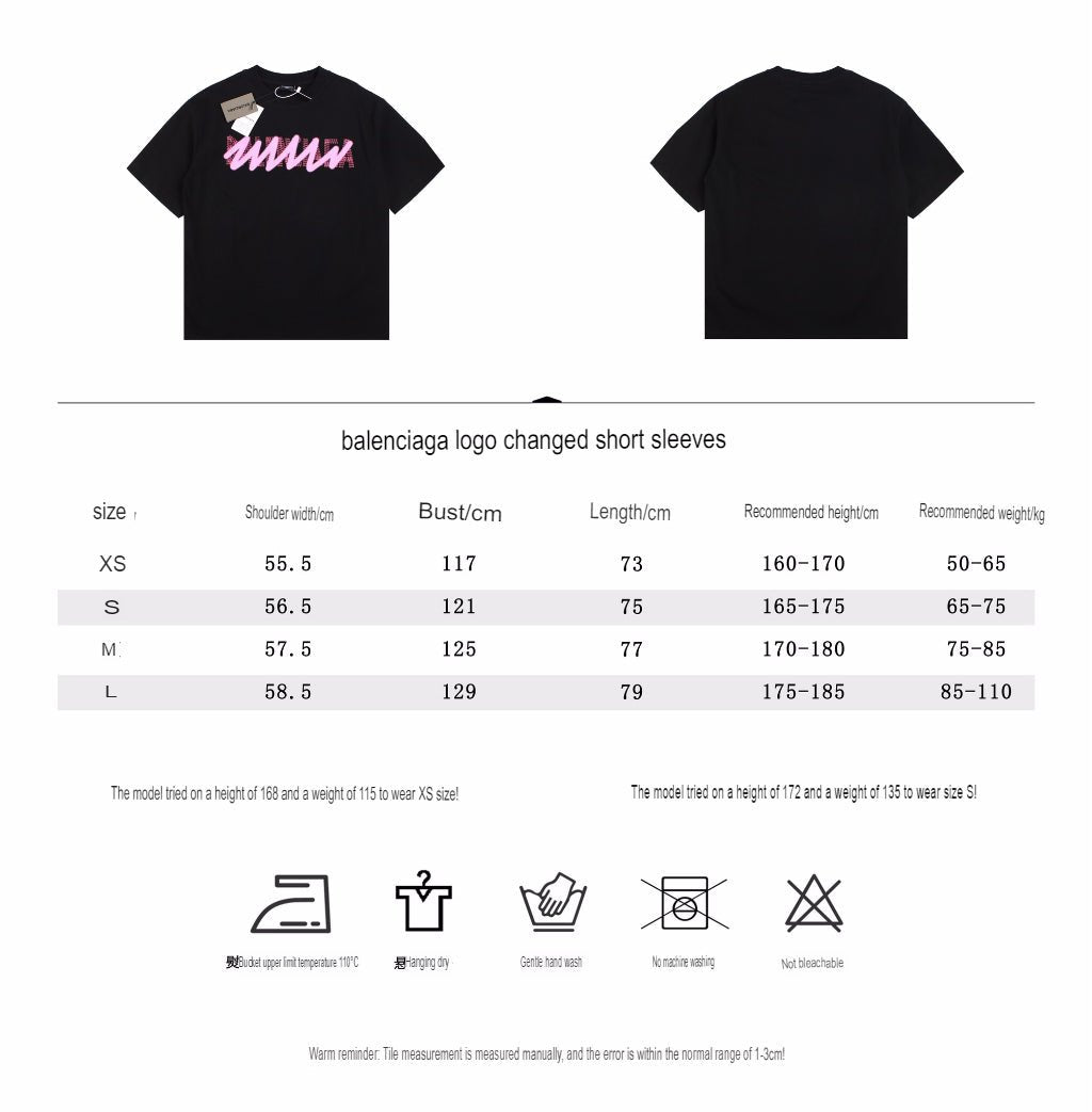 BALENCIAGA GRAFFITI LOGO T-SHIRT BLACK - logo - replica sneakers
