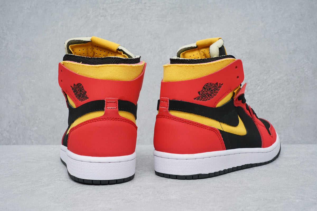 JORDAN 1 High Zoom Air Cmft - Chile Red Sneakers - Black Unisex Streetwear Limited Edition
