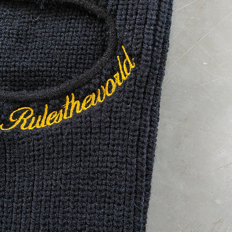 CORTEIZ KNIT BALACLAVA BLACK YELLOW - insole - replica sneakers