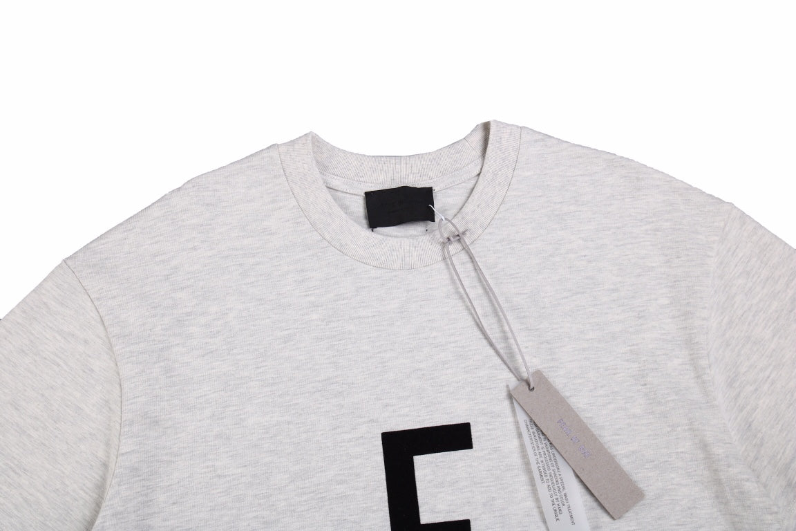 Fear of God Letter F T-Shirt (Light Grey) - logo - replica sneakers