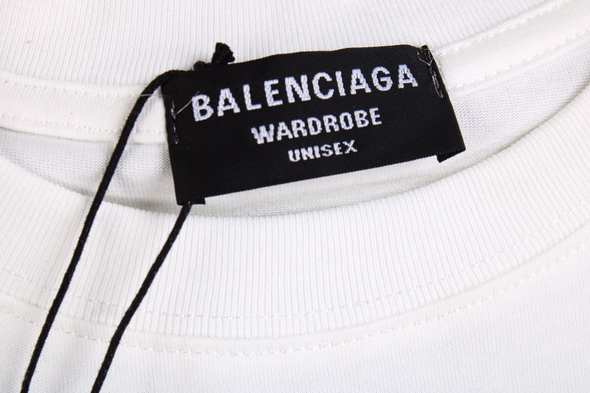 BALENCIAGA LOGO T-SHIRT WHITE - logo - replica sneakers