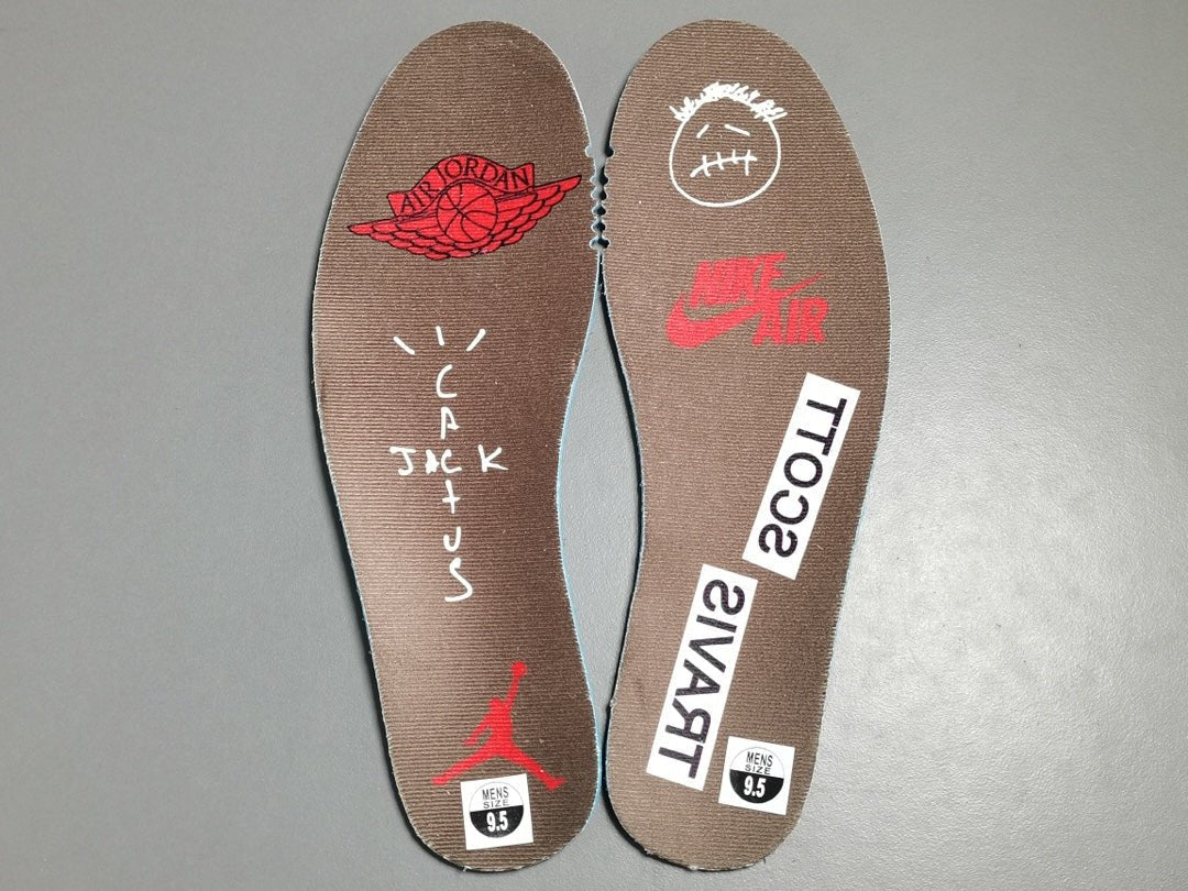 JORDAN 1 LOW x TRAVIS SCOTT REVERSE MOCHA - logo - replica sneakers