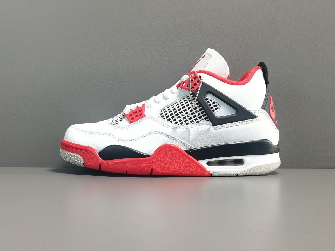 JORDAN 4 x FIRE RED - logo - replica sneakers