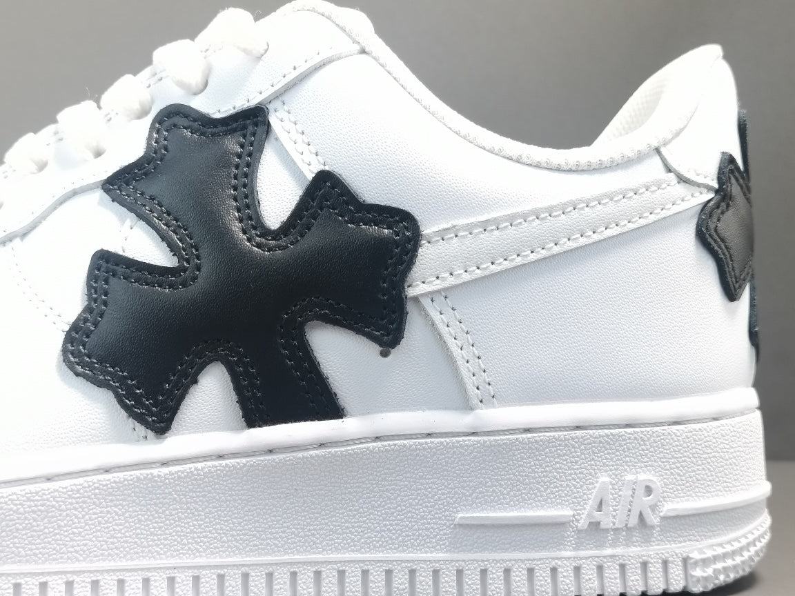 NIKE AIR FORCE 1 x CHROME HEARTS - logo - replica sneakers