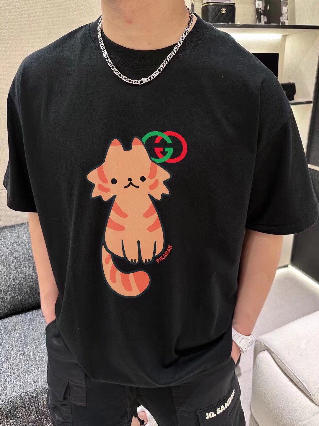 Gucci Cat Graphic T-Shirt - logo - replica sneakers