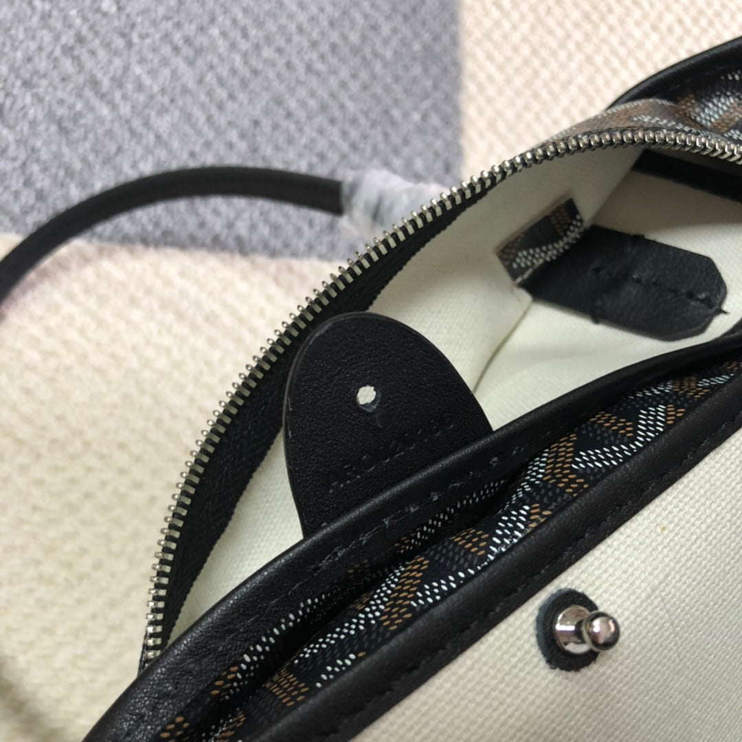 GOYARD ARTOIS PM TOTE BAG BLACK - side view - replica sneakers