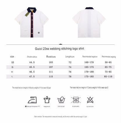 Gucci Contrast Collar Shirt - logo - replica sneakers