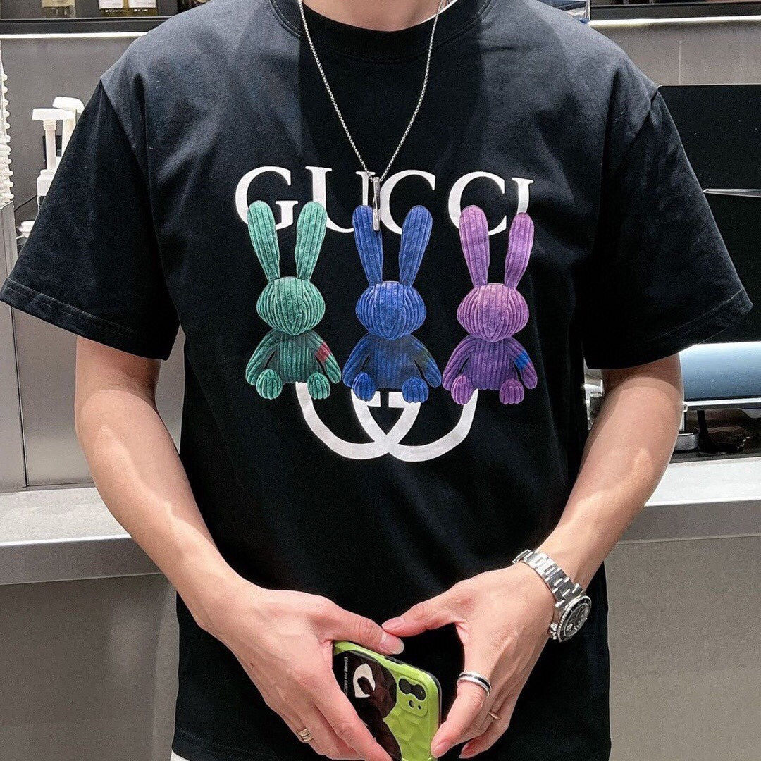 Gucci Bunny Trio T-Shirt (Black) - logo - replica sneakers