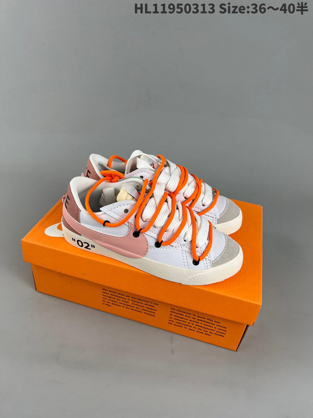 Nike Blazer Low'1977 - Red Unisex Streetwear Limited Edition - The Nike Blazer Low '1977' Custom in pink and orange offers a fresh and bold