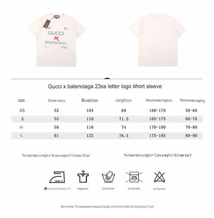 Gucci x Balenciaga Collaboration T-Shirt - White - logo - replica sneakers