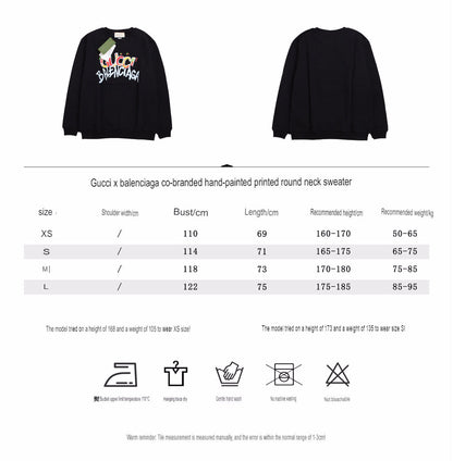 Gucci x Balenciaga Sweatshirt - logo - replica sneakers