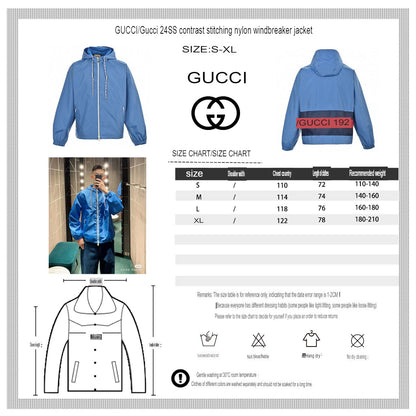 Gucci Blue Hooded Jacket - logo - replica sneakers