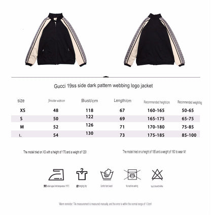 Gucci GG Logo Stripe Track Jacket - Black - logo - replica sneakers