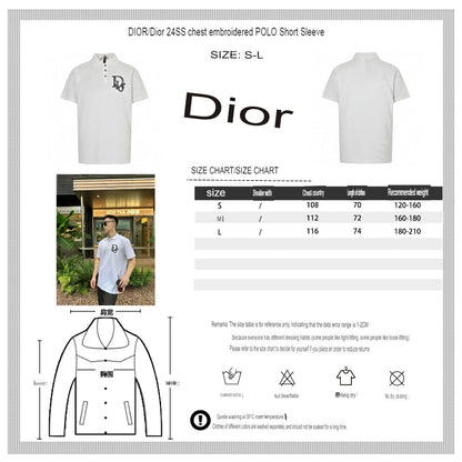 Dior Oblique Embroidered White Polo Shirt - logo - replica sneakers