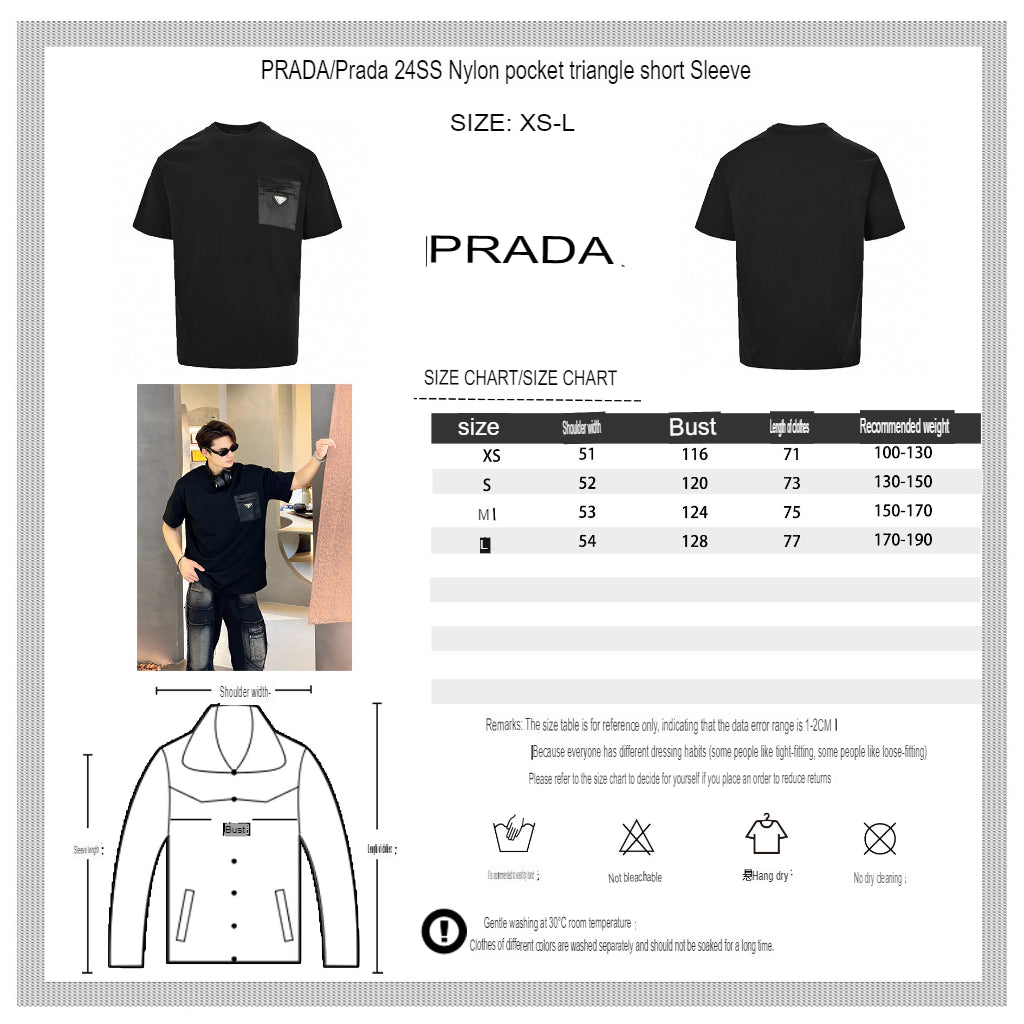 Prada Pocket T-Shirt (Black) - logo - replica sneakers